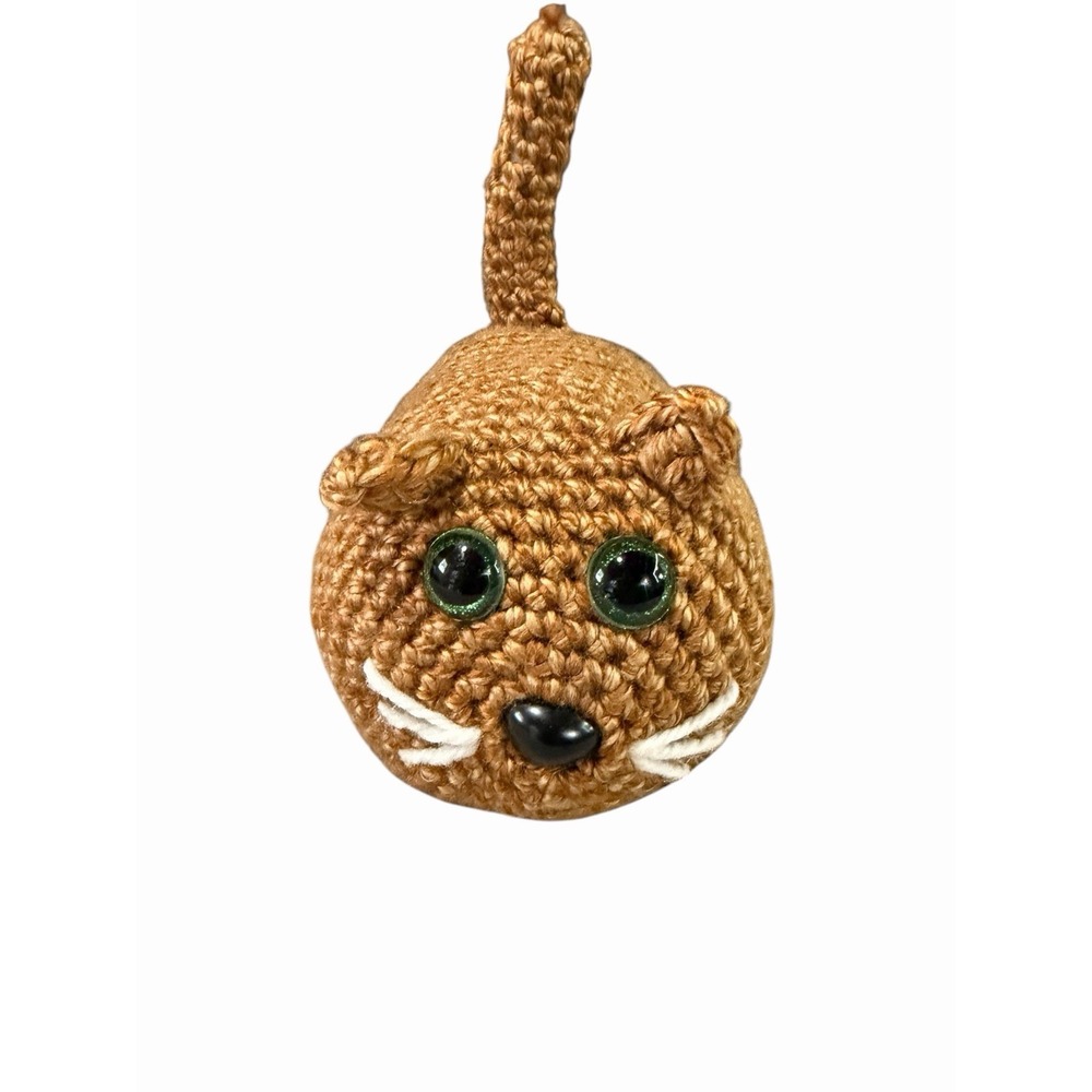 New Handmade Crochet Plushie Cat Kitten brown orange